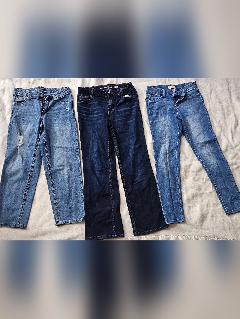 Girl's Blue Denim Jeans Bundle Classic and Dark Wash Options